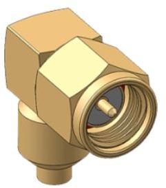 Delta Electronics-1305094K003-005 Connettore RF Conn SMA 0Hz to 18GHz 50Ohm Crimp RA Cable Mount M Gold