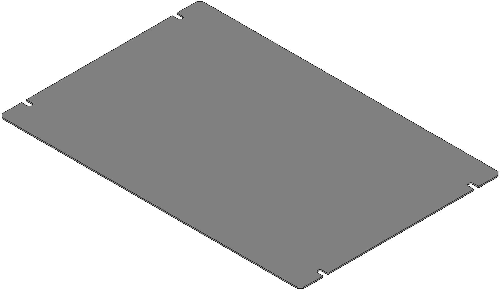 Hammond Manufacturing-1434-22 null Natural Aluminum Bottom Plate For Aluminum Chassis
