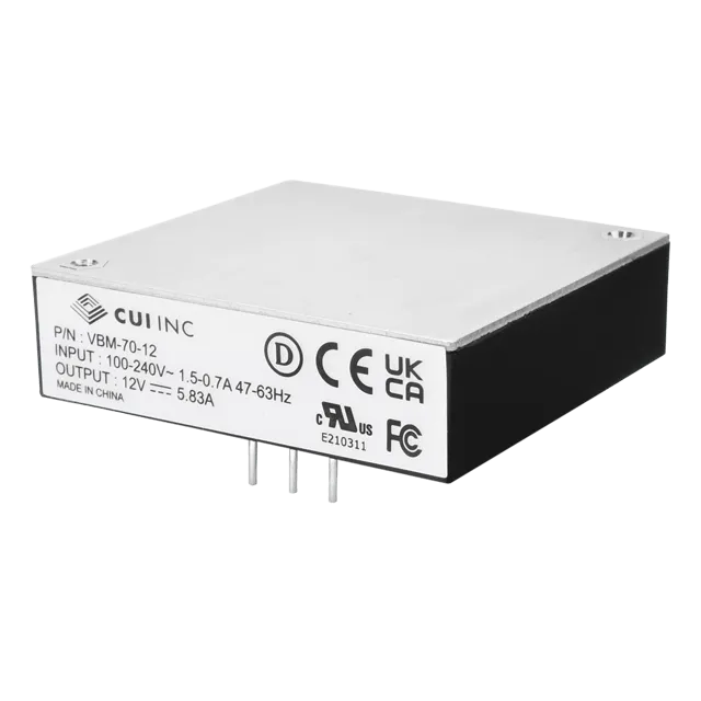 CUI Inc-VBM-70-12 AC-DC-Spannungsversorgung AC/DC Power Supply Single-OUT 12V 5.83A 70W 5-Pin