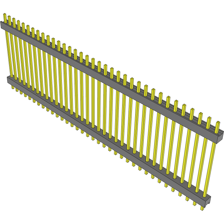 Samtec-DW-35-13-S-S-1000 Cabezales del conector y receptáculos PCB Conn Board Stacker HDR 35 POS 2.54mm Solder ST Top Entry Thru-Hole Bulk