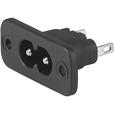 SCHURTER-6160.0006 电源连接器 Conn Power PL 2 POS Solder ST Panel Mount 2 Terminal 1 Port Box