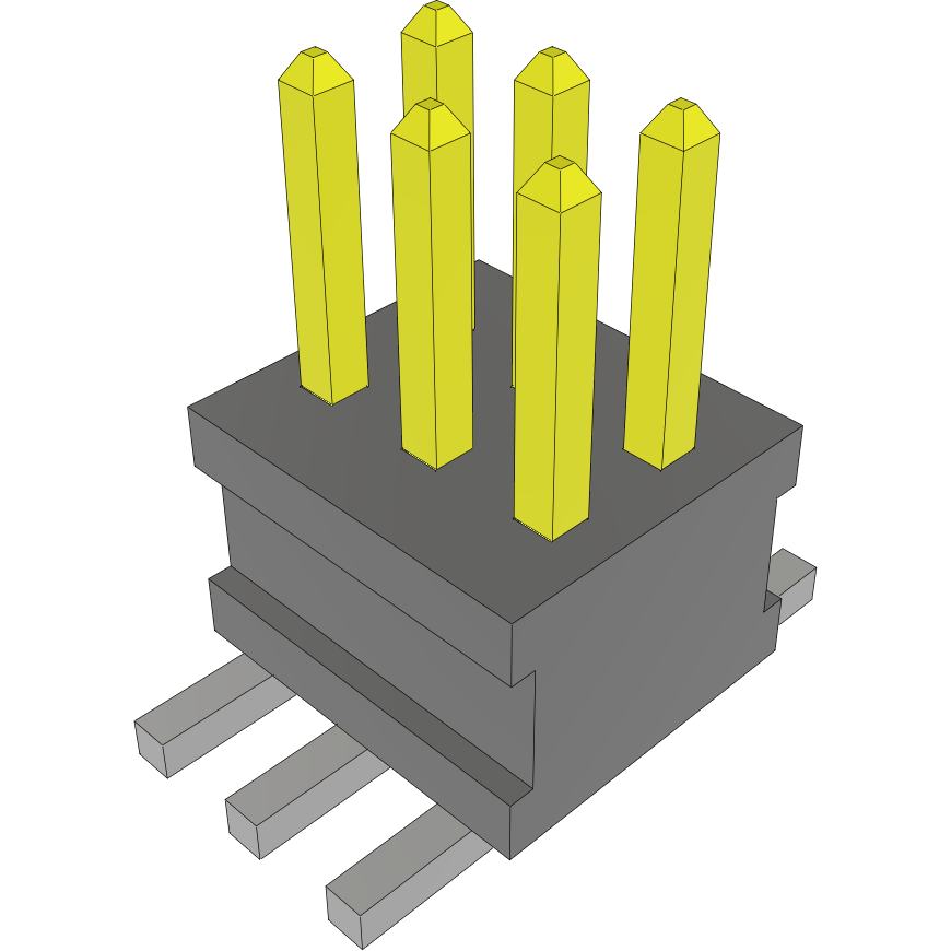 Samtec-FTSH-103-01-F-DV Steckverbinderleisten und Leiterplattenbuchsen Conn Unshrouded Header HDR 6 POS 1.27mm Solder ST Top Entry SMD TIGER CLAW™ Layer