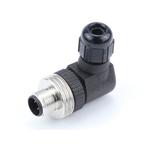 Conn M12 Circular PIN 4 POS Crimp RA Cable Mount 4 Terminal 1 Port Micro-Change®