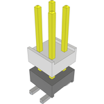 Conn Board Stacker HDR 4 POS 2.54mm Solder ST Top Entry SMD Layer
