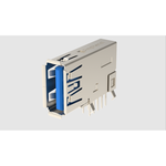 Amphenol Communications Solutions-GSB3116346FHR Connector USB Conn USB 3.0 Type A RCP 9 POS 2mm/2.5mm Solder RA Thru-Hole 9 Terminal 1 Port Tray