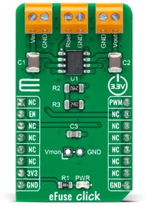 MikroElektronika-MIKROE-4726 Energiemanagement, Entwicklungsplatinen und -kits STPW12 Hot Swap Controller Click Board