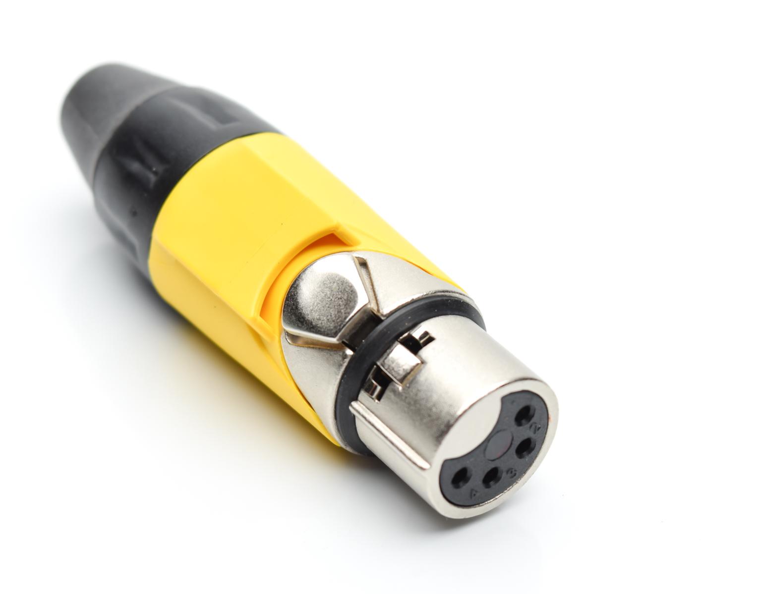 Amphenol-AX4F4M Steckverbinder für Audio und Video Conn XLR Connector F 4 POS Solder Cup ST Cable Mount 4 Terminal 1 Port Box