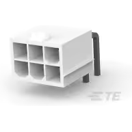 TE Connectivity-1586041-6 Connector Headers and PCB Receptacles Conn Wire to Board HDR 6Power POS 4.2mm Solder RA Thru-Hole Tray