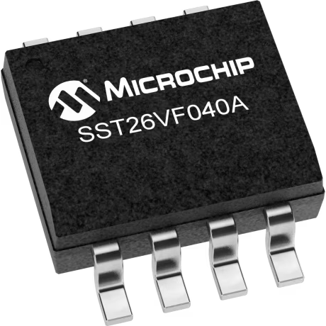 Microchip Technology-SST26VF040A-104I/SN Flash NOR Flash Serial (SPI, Dual SPI, Quad SPI) 2.5V/3.3V 4M-bit 4M/2M/1M x 1/2-bit/4-bit 8ns 8-Pin SOIC N Tube