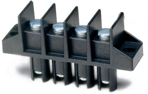 Eaton-B484304 Steckverbinder, Klemmenblöcke Conn Barrier Strip 4 POS 14.27mm Screw ST Panel Mount 50A