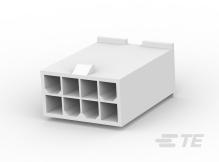 TE Connectivity-794594-8 分立接线罩连接器 Conn Housing PL 8 POS 4.2mm Crimp ST Cable Mount White Bag