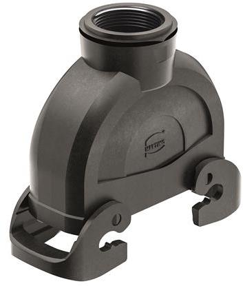 HARTING-19430240438 抽缩起动适配器 Hood 180° 24B Shell Size Glass Filled Nylon/Glass Filled Polyamide Double Lock Han-Eco®
