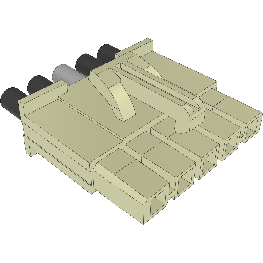 Samtec-PMSS-05-203-K-10.00-S Cable Assembly AC Power Cable Assembly 0.254m Power 5 POS SKT Crimp 20AWG