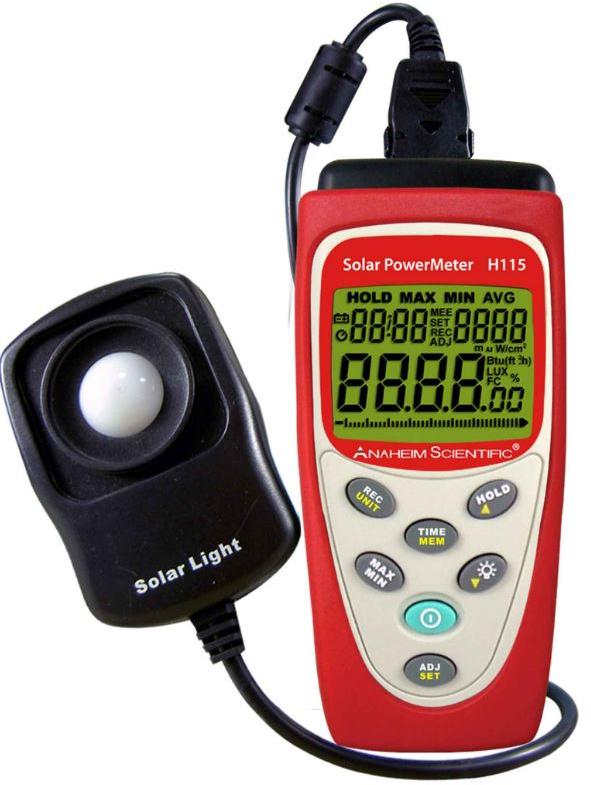 Cal Test Electronics-H115 null Solar Power Meter Handheld USB Interface 9V
