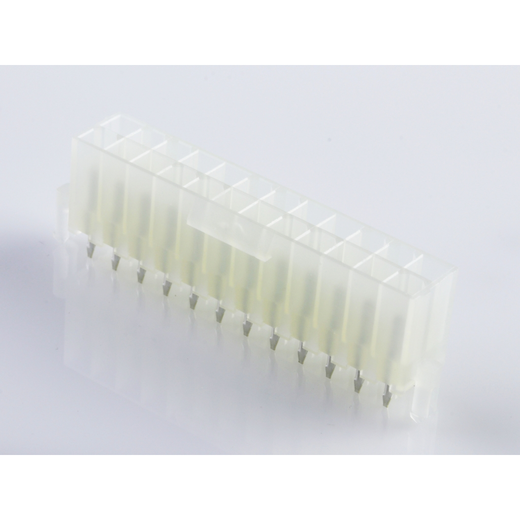 Molex-442060007 Steckverbinderleisten und Leiterplattenbuchsen Conn Wire to Board HDR 24Power POS 4.2mm Solder ST Top Entry Thru-Hole Mini-Fit Jr Tray