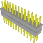 Conn Board Stacker HDR 24 POS 2mm Solder ST Top Entry Thru-Hole Bulk