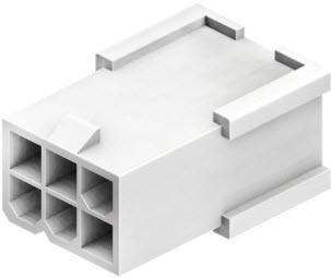 CnC Tech, LLC-4282-3-06-D Einzeladersteckverbinder, Gehäuse Conn Housing PL 6 POS 4.2mm Crimp ST Cable Mount White Bag