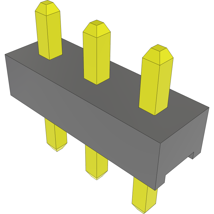 Samtec-TMM-103-05-G-S Steckverbinderleisten und Leiterplattenbuchsen Conn Unshrouded Header HDR 3 POS 2mm Solder ST Top Entry Thru-Hole Bulk