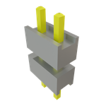 Conn Board Stacker HDR 2 POS 2.54mm Solder ST Top Entry Thru-Hole Bulk