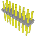 Conn Unshrouded Header HDR 16 POS 2.54mm Solder ST Top Entry Thru-Hole Bulk