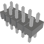 Conn Unshrouded Header HDR 10 POS 2.54mm Solder ST Top Entry Thru-Hole Bulk