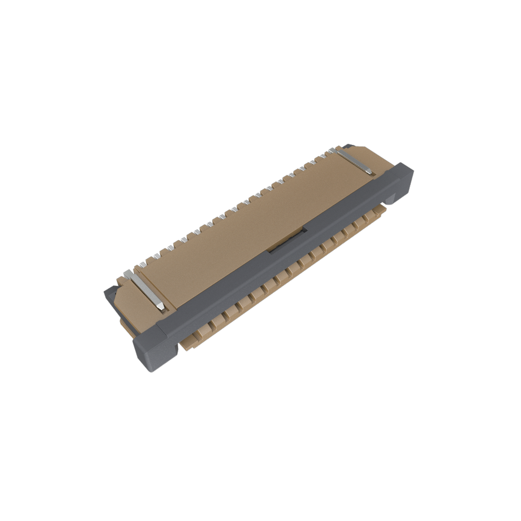 Amphenol Communications Solutions-SFW16R-1STAE1LF Connettore FFC-FPC 1.00mm Flex Connector, SFW-R series, 16 Position, Down Side Contact, Side Entry Surface Mount ZIF Connector, Lead Free, Selective Gold plated Terminals with Tin-plate Solder-tail