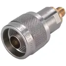 HUBER+SUHNER-33_N-SMA-50-51/1_NE RF-Steckverbinder Conn Type N-SMA Adapter 0Hz to 18GHz 50Ohm ST PL/F Gold Over Nickel Single