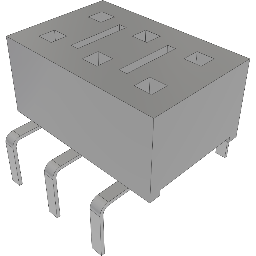 Samtec-HLE-103-02-L-DV-PE-BE Steckverbinderleisten und Leiterplattenbuchsen Conn Socket Strip SKT 6 POS 2.54mm Solder ST Thru-Hole Tube