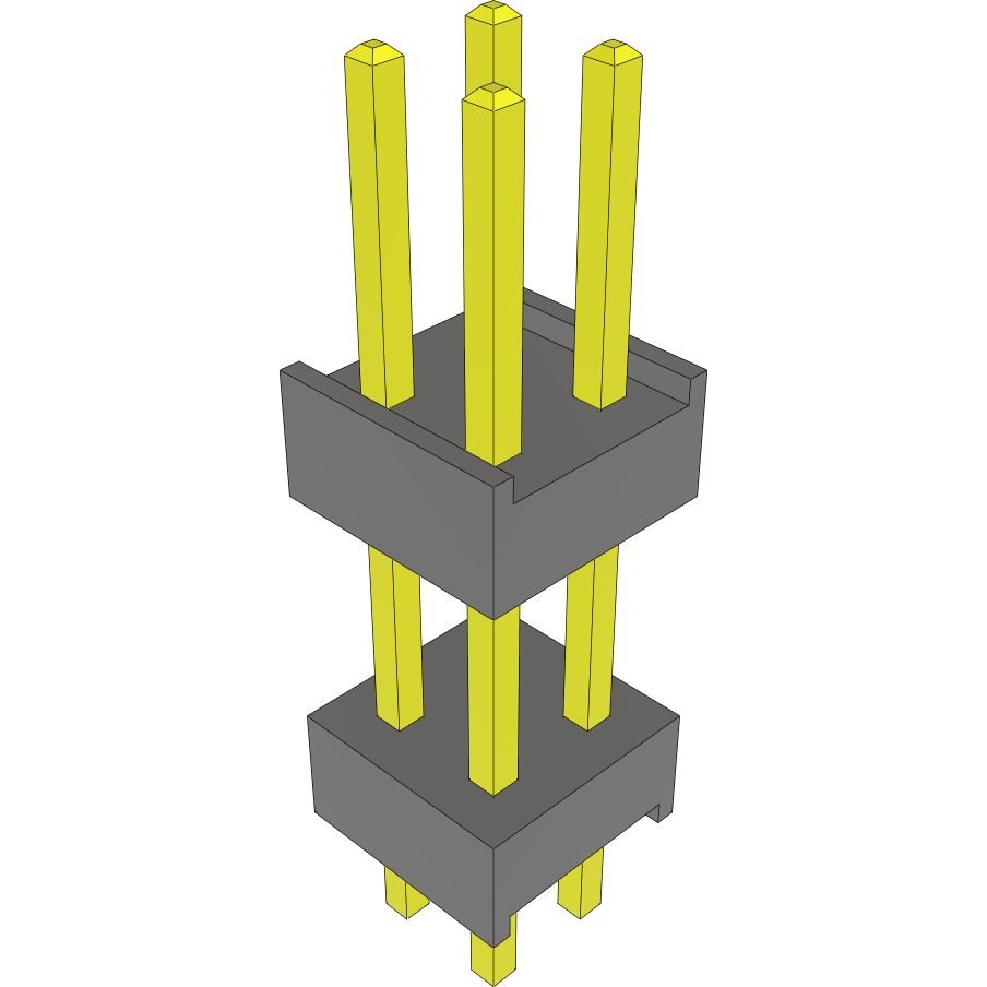 Samtec-DW-02-09-G-D-400 Steckverbinderleisten und Leiterplattenbuchsen Conn Board Stacker HDR 4 POS 2.54mm Solder ST Top Entry Thru-Hole Bulk