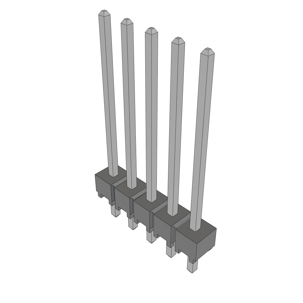 Samtec-HTSW-105-17-T-S Steckverbinderleisten und Leiterplattenbuchsen Conn Unshrouded Header HDR 5 POS 2.54mm Solder ST Top Entry Thru-Hole Bulk