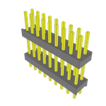 Conn Board Stacker HDR 18 POS 2.54mm Solder ST Top Entry Thru-Hole Bulk