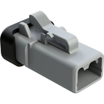 Conn Housing PL 2 POS Crimp ST Cable Mount Gray