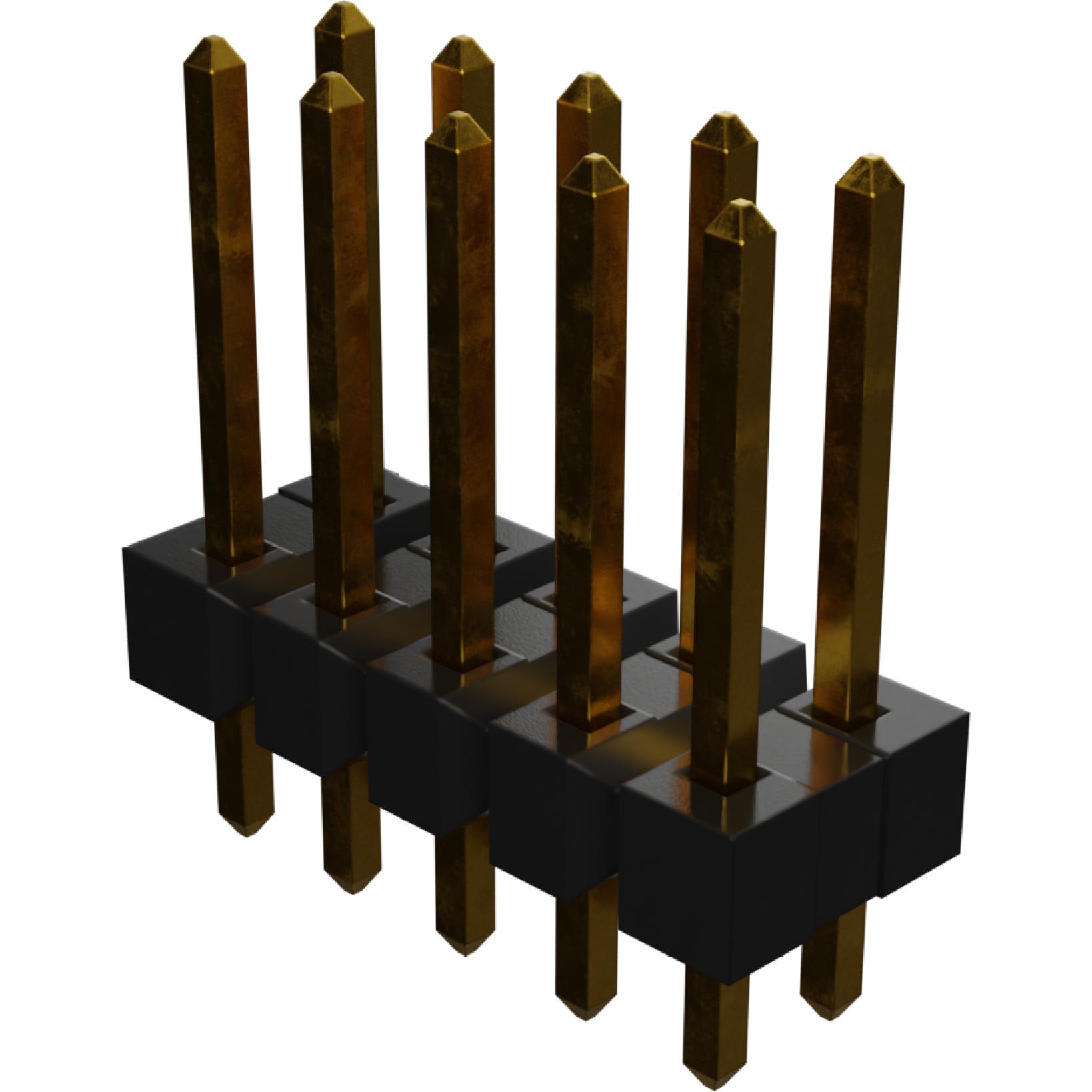 Molex-0879141001 Piastre connettori e prese PCB Conn Unshrouded Header HDR 10 POS 2.54mm Solder ST Top Entry Thru-Hole C-Grid Tray