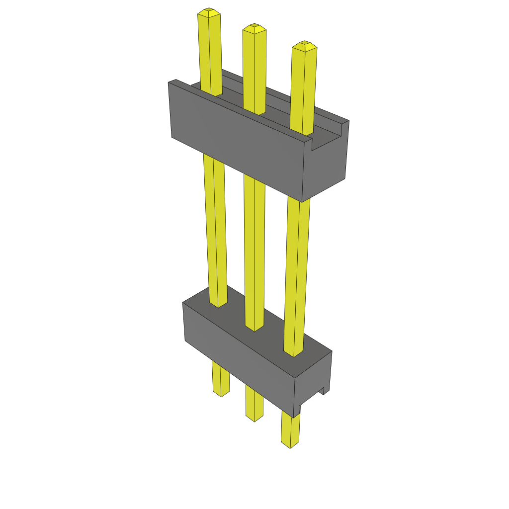 Samtec-ZW-03-10-G-S-560-150 Steckverbinderleisten und Leiterplattenbuchsen Conn Board Stacker HDR 3 POS 2.54mm Solder ST Top Entry Thru-Hole Bulk