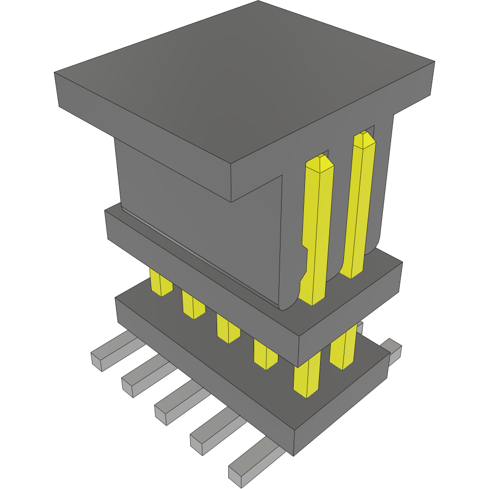 Samtec-FW-05-03-L-D-158-135-P-TR Connector Headers and PCB Receptacles Conn Board Stacker HDR 10 POS 1.27mm Solder ST Top Entry SMD FLEX STACK™ T/R