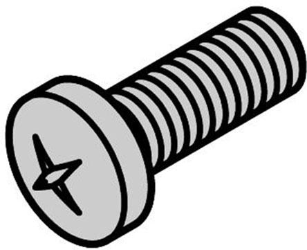 Schroff GmbH-21100022 null Panhead Screw M6, Steel, Zinc-Plated