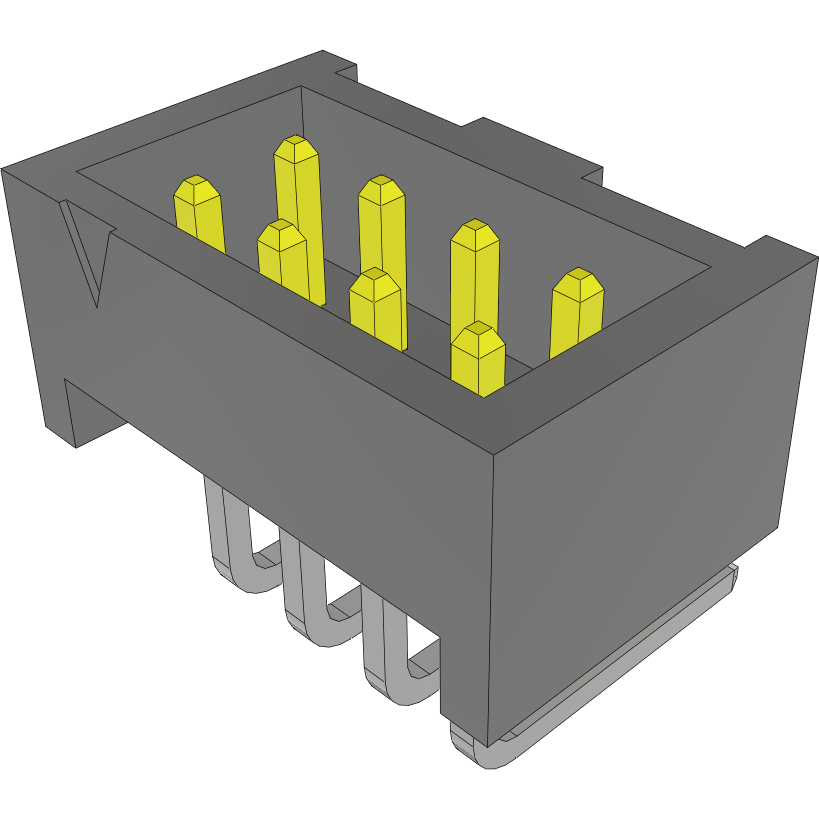 Samtec-LTMM-104-02-F-D-RA Steckverbinderleisten und Leiterplattenbuchsen Conn Shrouded Header HDR 8 POS 2mm Solder RA Thru-Hole Tube