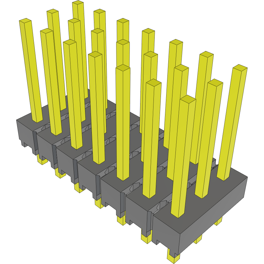 Samtec-MTSW-107-08-G-T-350 Steckverbinderleisten und Leiterplattenbuchsen Conn Unshrouded Header HDR 21 POS 2.54mm Solder ST Top Entry Thru-Hole Bulk