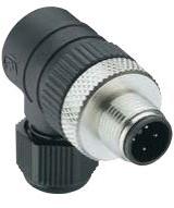 Lumberg-RSCW 8/9 SINGLE PACKAGE OF 1 Connecteur circulaire Conn M12 Circular PIN 8 POS Screw RA Cable Mount 8 Terminal 1 Port