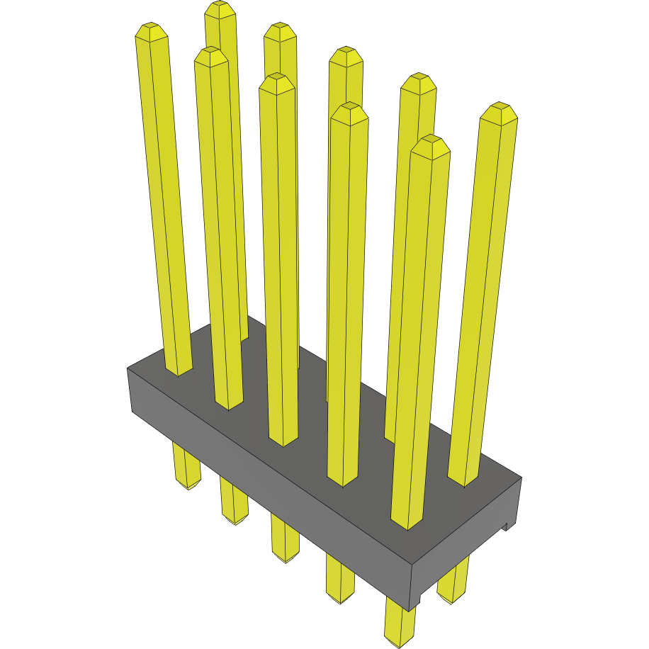 Samtec-MTMM-105-09-L-D-369 连接器插头及 PCB 插座 Conn Unshrouded Header HDR 10 POS 2mm Solder ST Thru-Hole Bulk