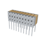 Cap Ceramic 0.11uF 500V C0G 10% 3 Stacked 2.54mm 200°C Waffle
