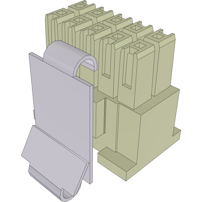 Samtec-IPD1-05-D-M Connector Discrete Wire Housing Conn Housing RCP 10 POS 2.54mm Crimp ST Cable Mount White Mini Mate® Bulk