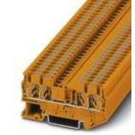 Conn Feed-Through Terminal Block 4 POS Push-In DIN Rail 24A