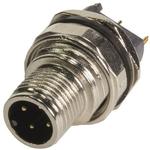 PCB receptacle male back A-cod 4-pole