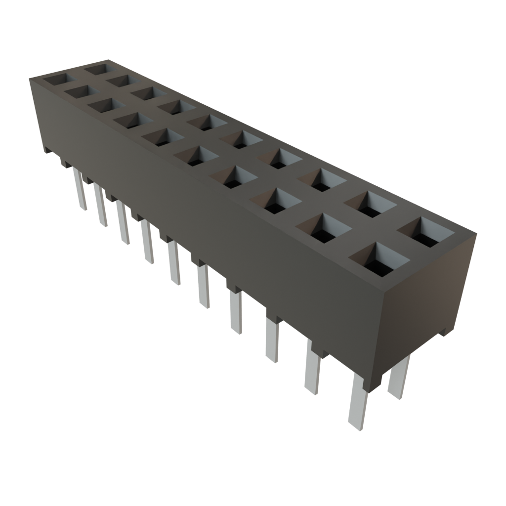 Samtec-SMM-110-01-S-D Connector Headers and PCB Receptacles Conn Socket Strip SKT 20 POS 2mm Solder ST Top Entry Thru-Hole TIGER EYE™ Tube