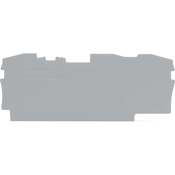 WAGO-2006-1391 Steckverbinderzubehör Connector Accessories End and Intermediate Plate Straight Polyamide 6/6 Gray Box