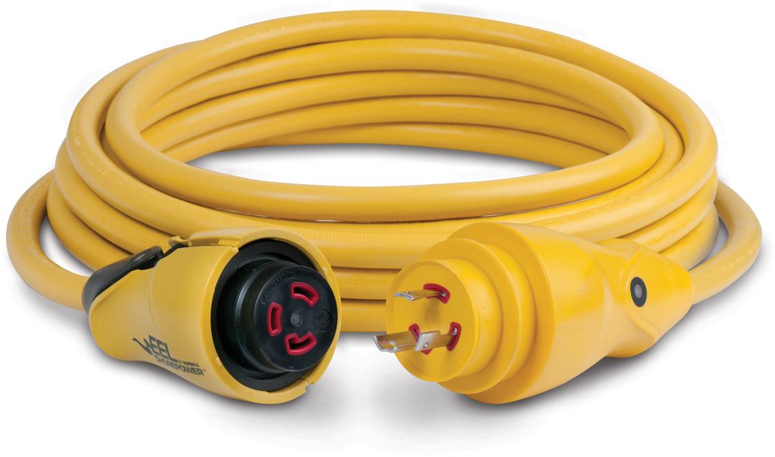 Marinco-CS30-25 Cable Assembly AC Power CORD SET, 30A 125V, YELLOW, 25 Inch