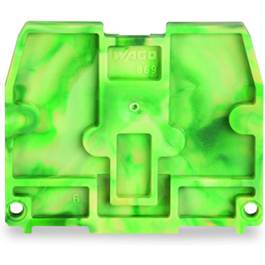 WAGO-869-379 Steckverbinderzubehör End Plate, for Terminal Blocks with snap-in mounting foot, 2.5 mm thick