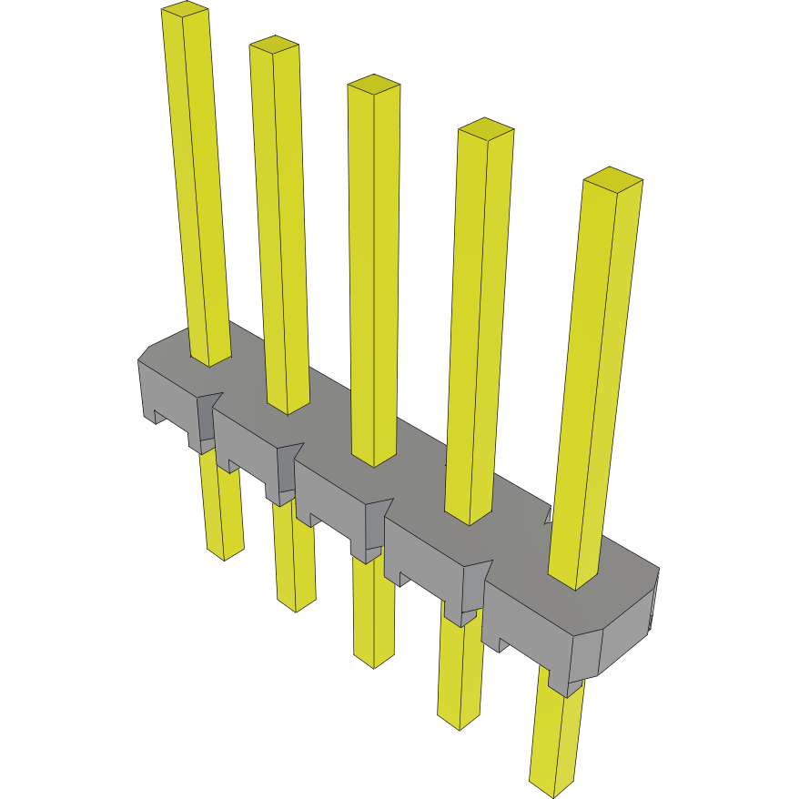 Samtec-MTLW-105-08-G-S-310 Cabezales del conector y receptáculos PCB Conn Unshrouded Header HDR 5 POS 2.54mm Solder ST Top Entry Thru-Hole Bulk