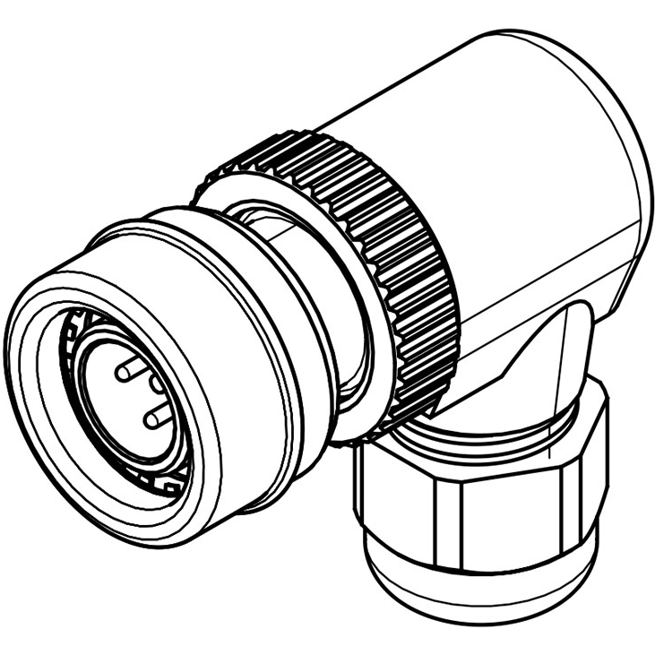 Molex-1200850007 圆形连接器 Conn M12 Circular PIN 4 POS RA Cable Mount 4 Terminal 1 Port Ultra-Lock®